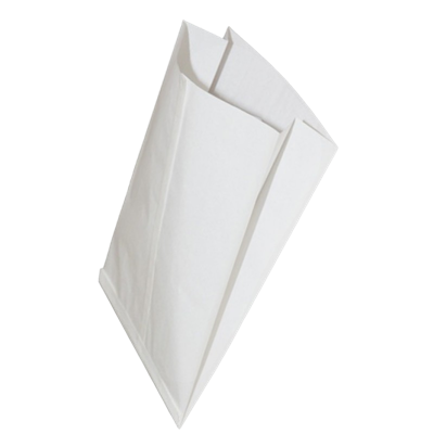 Пакет бумажный белый V-обр дно 17070250мм