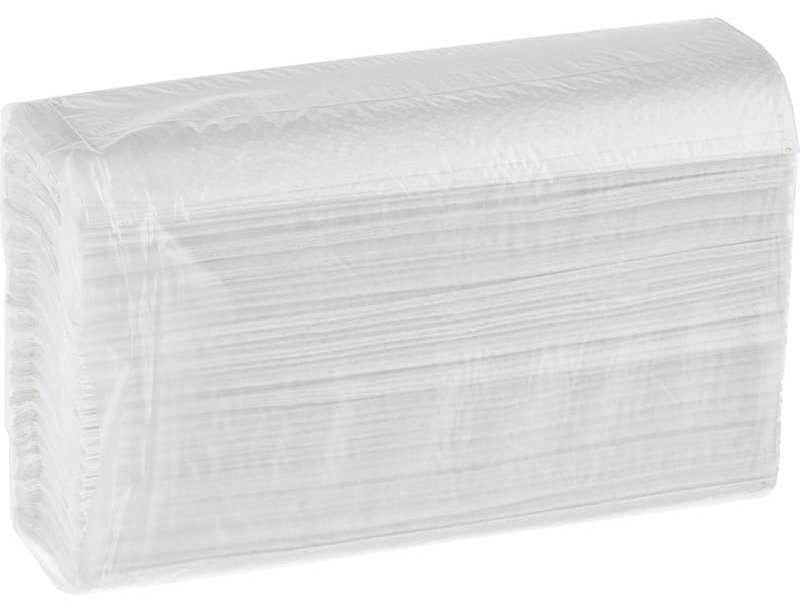 Полотенца бумажные Z-сложения 1 слой 200 листов в упаковке белые 23х21см Стандарт